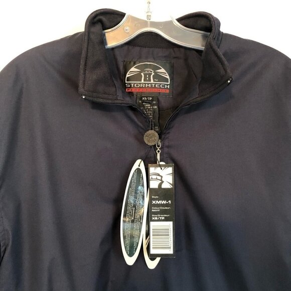NWT Stormtech Performance Navy 1/4 Zip Windbreaker Jacket Mens  XS - Picture 3 of 16